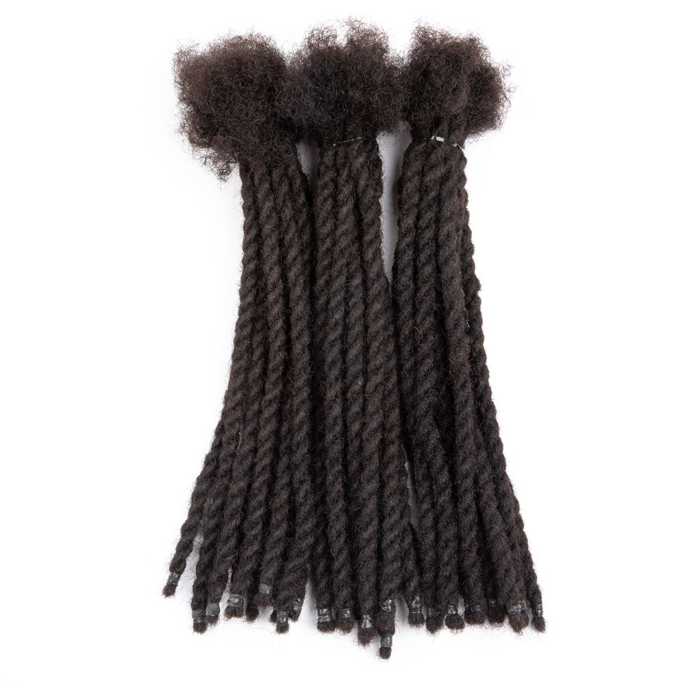 Two Strand Twist Human Hair Dreadlocks Styled Retwisting Starter Dreads Locs Extensions For Men and Women