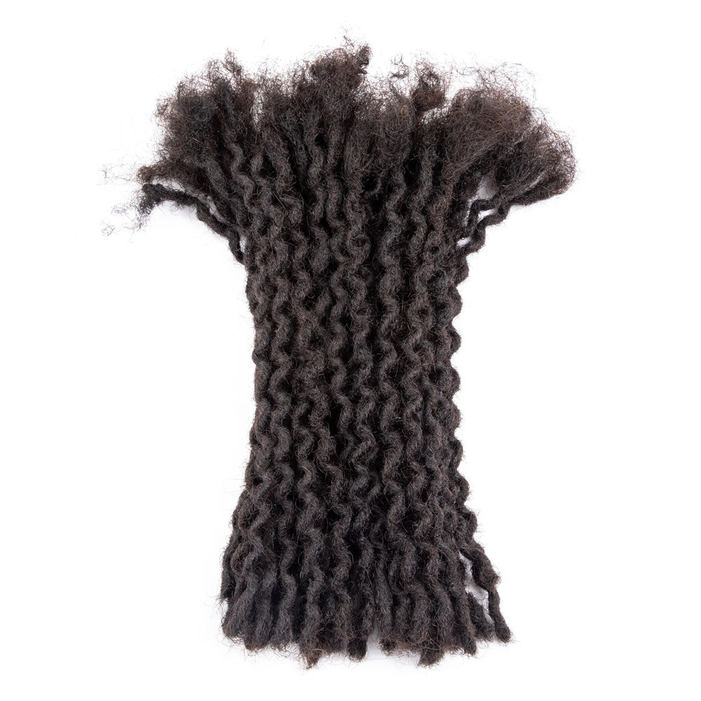 Dreadlocks Extensions Cheveux Humains Permanent Dreads Locs Extensions de Cheveux pour Retwist et Braid 0.4cm Thin (6-18 Inch)