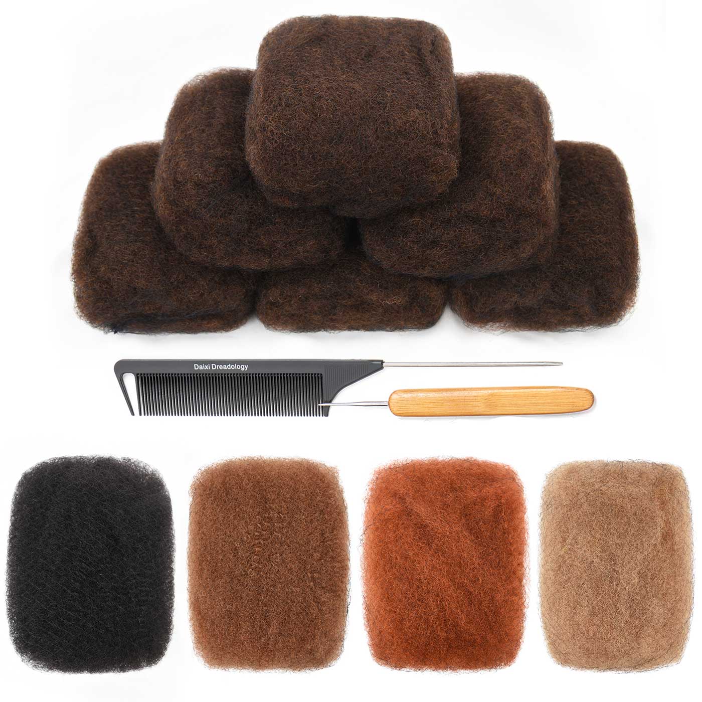 #4 New Afro Kinkys Bulk Human Hair for Dreadlocks/Braids/Twists/Repair Locs