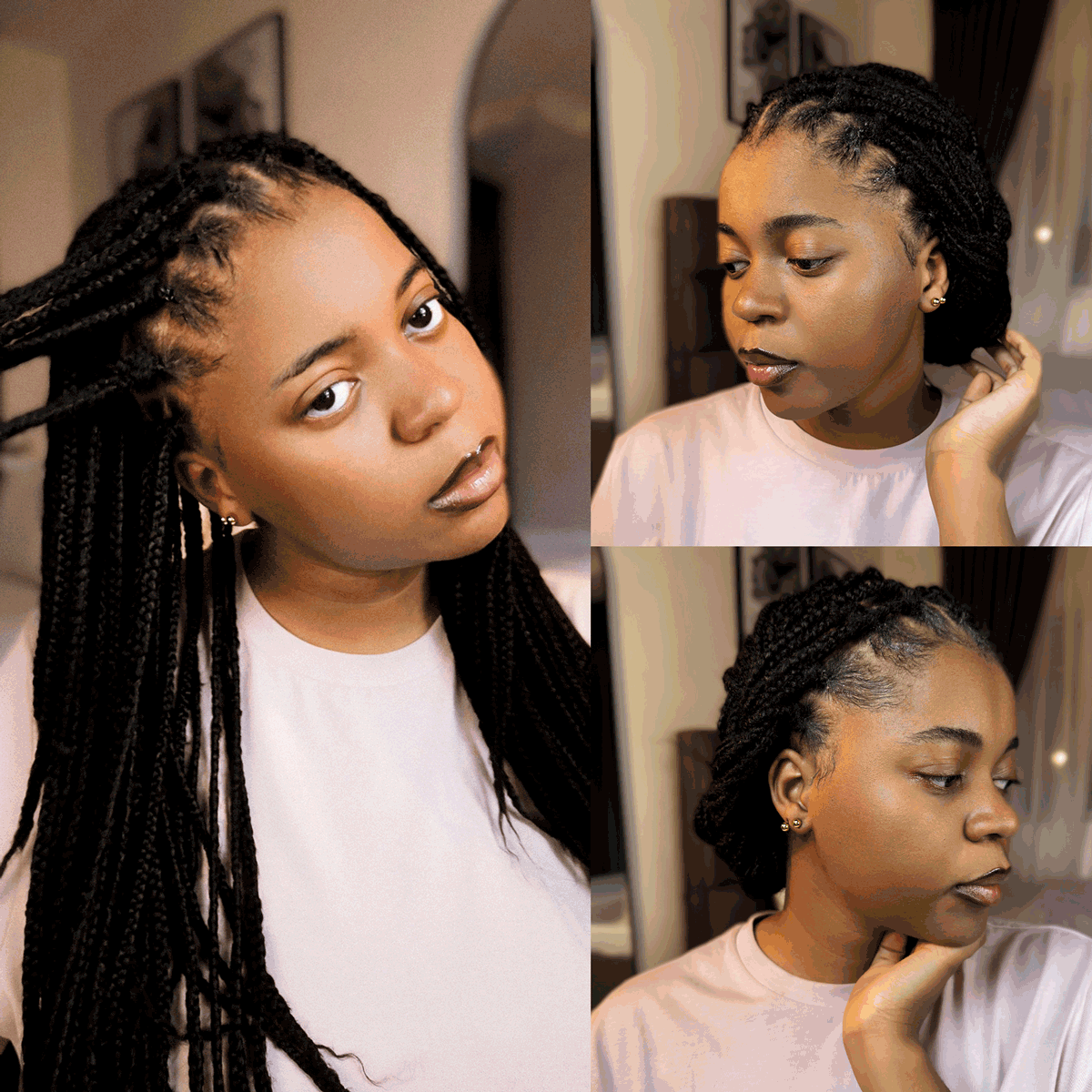 Pre-Looped Crochet Box Braids Human Hair,Natural Black