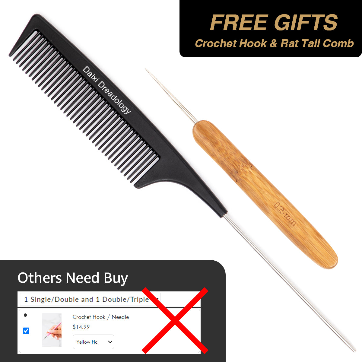 #T1B/30 Ombre Brown Color Human Hair Dreadlocks Extensions Handmade Locs For Men and Women 0.8cm Thickness