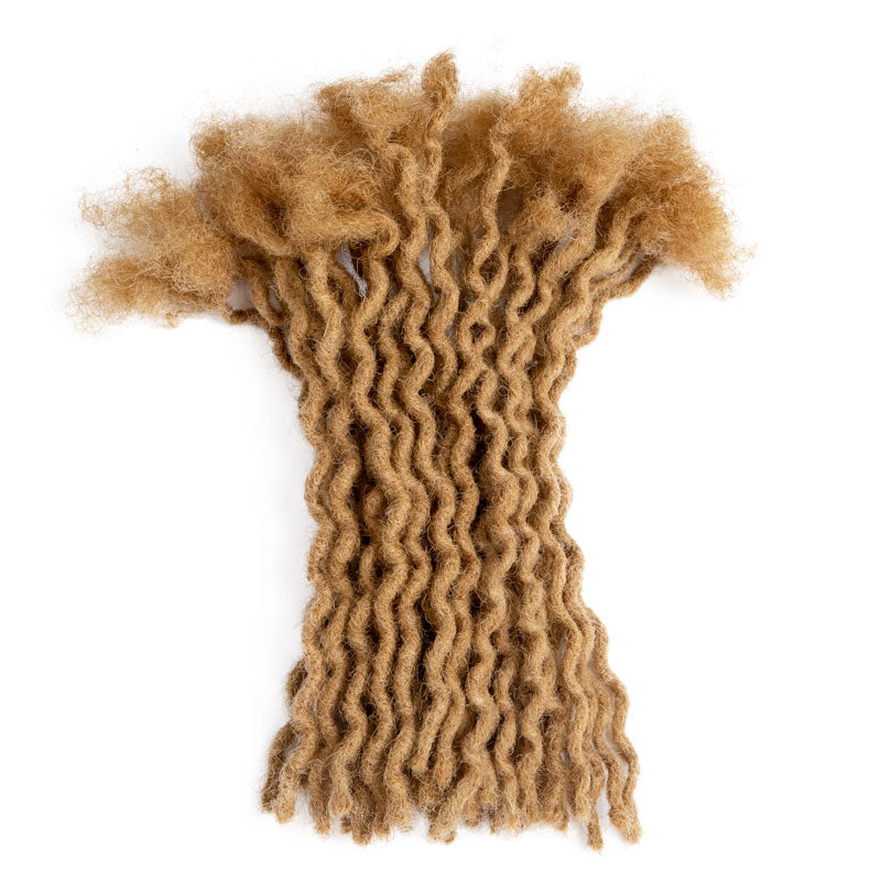 Curly Wave Dreadlocks Extensions Afro Human Hair Locs For Men and Women 0.4cm Thickness