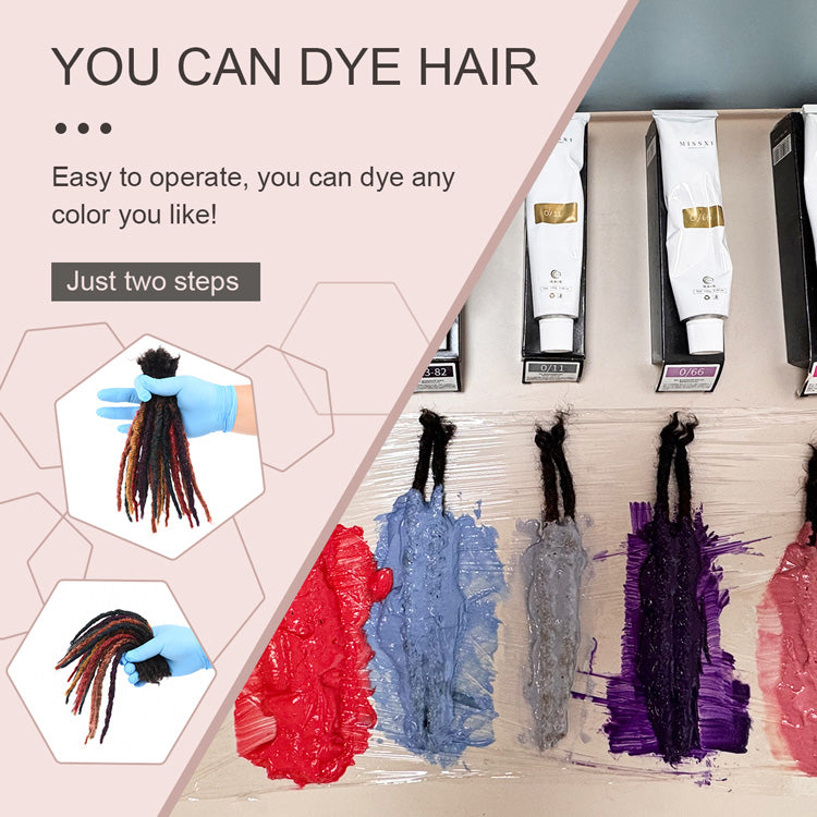 Interlocking Locs 100% Real Human Hair Loc Extensions, Whole long hair, Full Handmade natural black