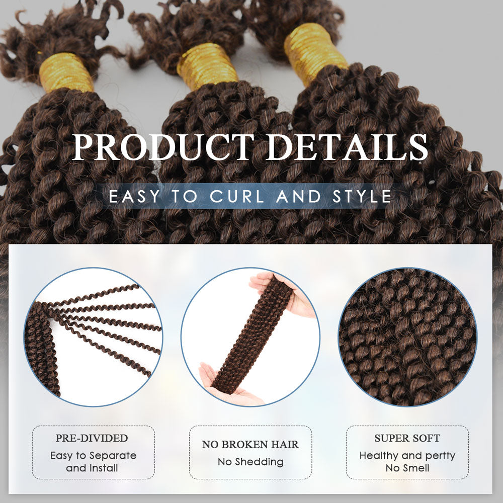 #4 Afro Kinky V Bulk Human Hair For Twist Crochet Braiding Hair 12-20 Inch