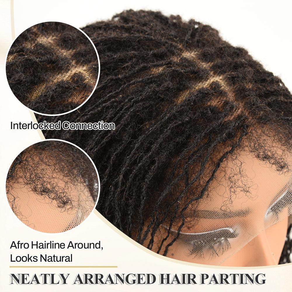 Sister Locs Human Hair Full Lace Wig