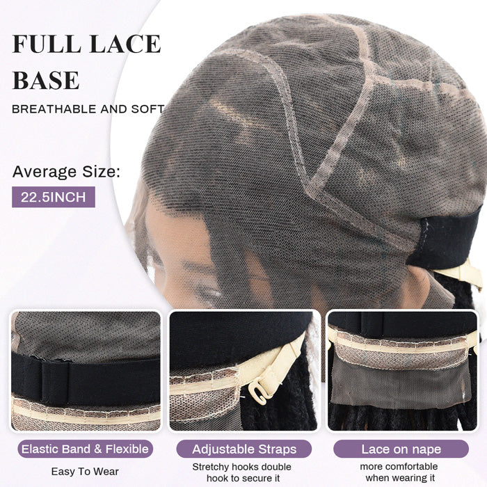 Human Hair Dreadlocks Full Lace Wig