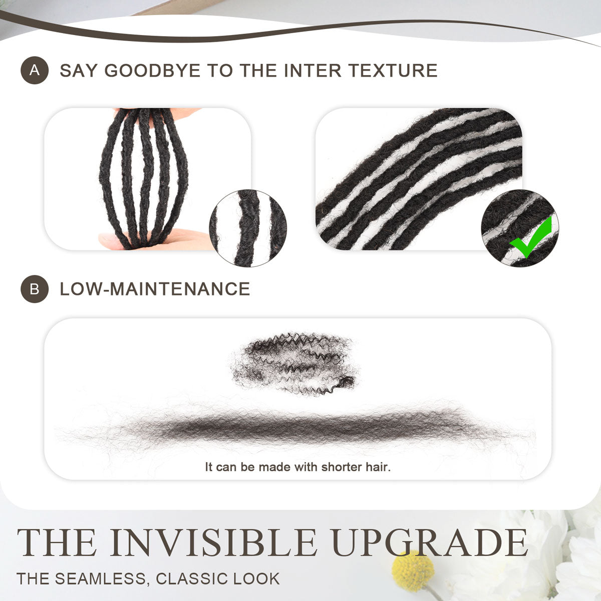 Fusion Locs 100% Human Hair Loc Extensions, Lighter and Softer, Natural Black