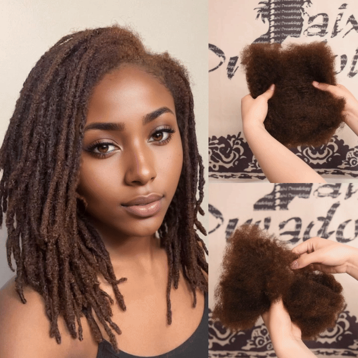 #4 New Afro Kinkys Bulk Human Hair for Dreadlocks/Braids/Twists/Repair Locs