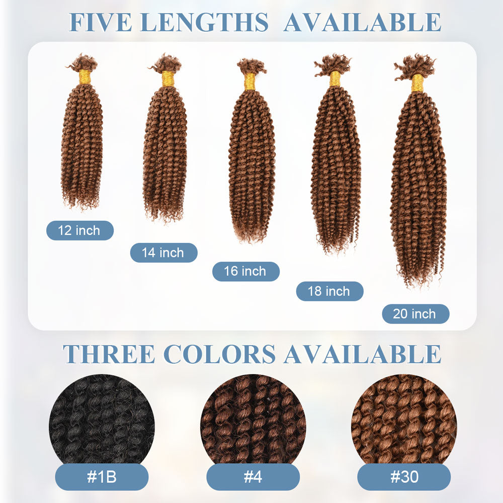 #30 Afro Kinky V Bulk Human Hair For Twist Crochet Braiding Hair 12-20 Inch