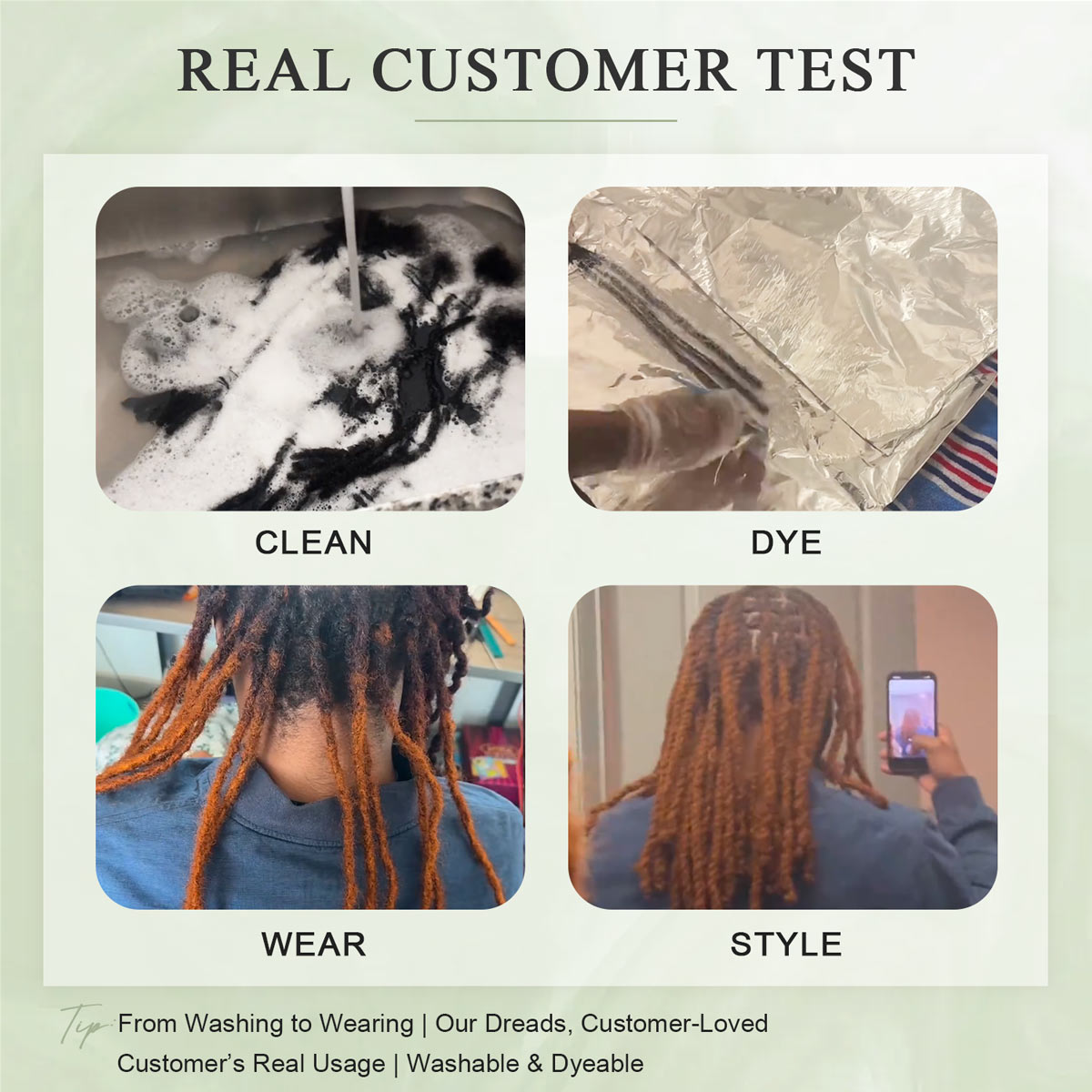 0.6cm Soft Locs 100% Human Hair Loc Extensions for Black Men and Women, Lightweight, Natural Black