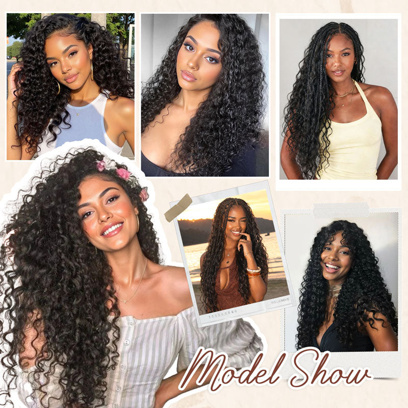 Burmese Curly Crochet Hair Natural Black Feather Human Hair Extension