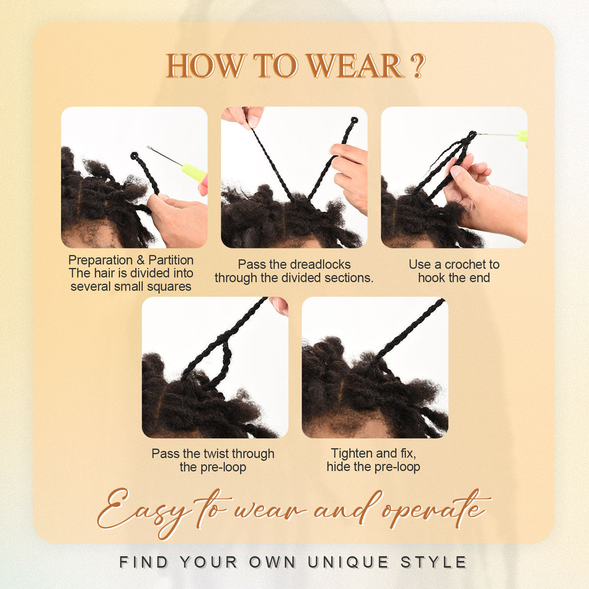 Pre-Looped Mini Twist Human Hair Extensions Natural Black