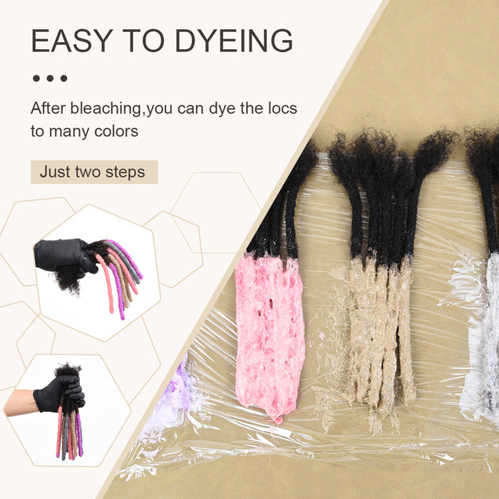 0.4cm Thickness Dreadlocks Extensions Human Hair Dreads Locs Hair Extensions For Men and Women 4-18 Inch