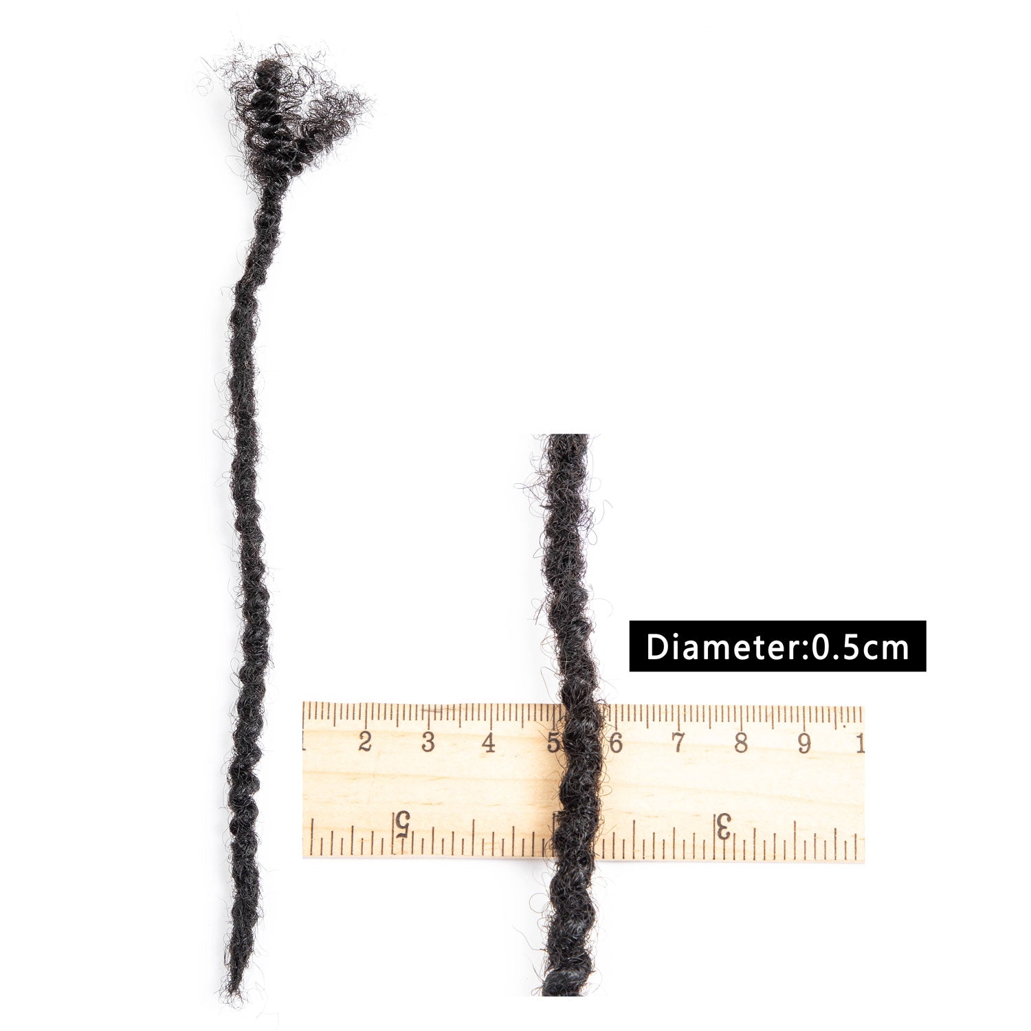 Textured Dreadlocks Extensions Human Hair Permanent Dreads Locs For Men and Women Natural Black