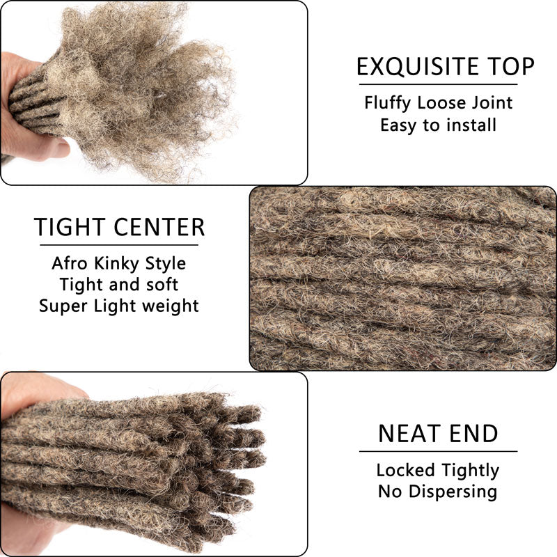 Mix #1B/613 Color Dreadlocks Extensions Human Hair Handmade Locs For Men and Women