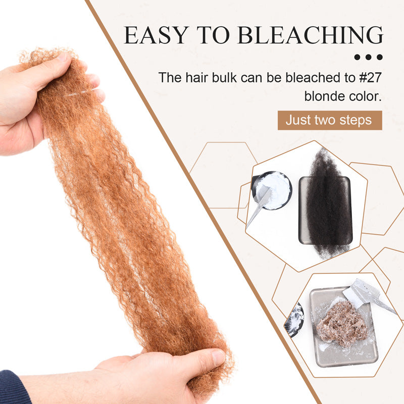 Afro Kinky Bulk Human Hair For Braiding Dreadlocks Hair 4C 8-22 Inch