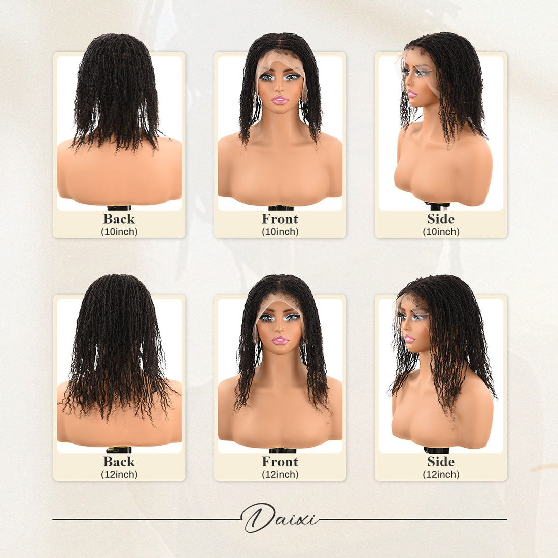 Sister Locs Human Hair Full Lace Wig