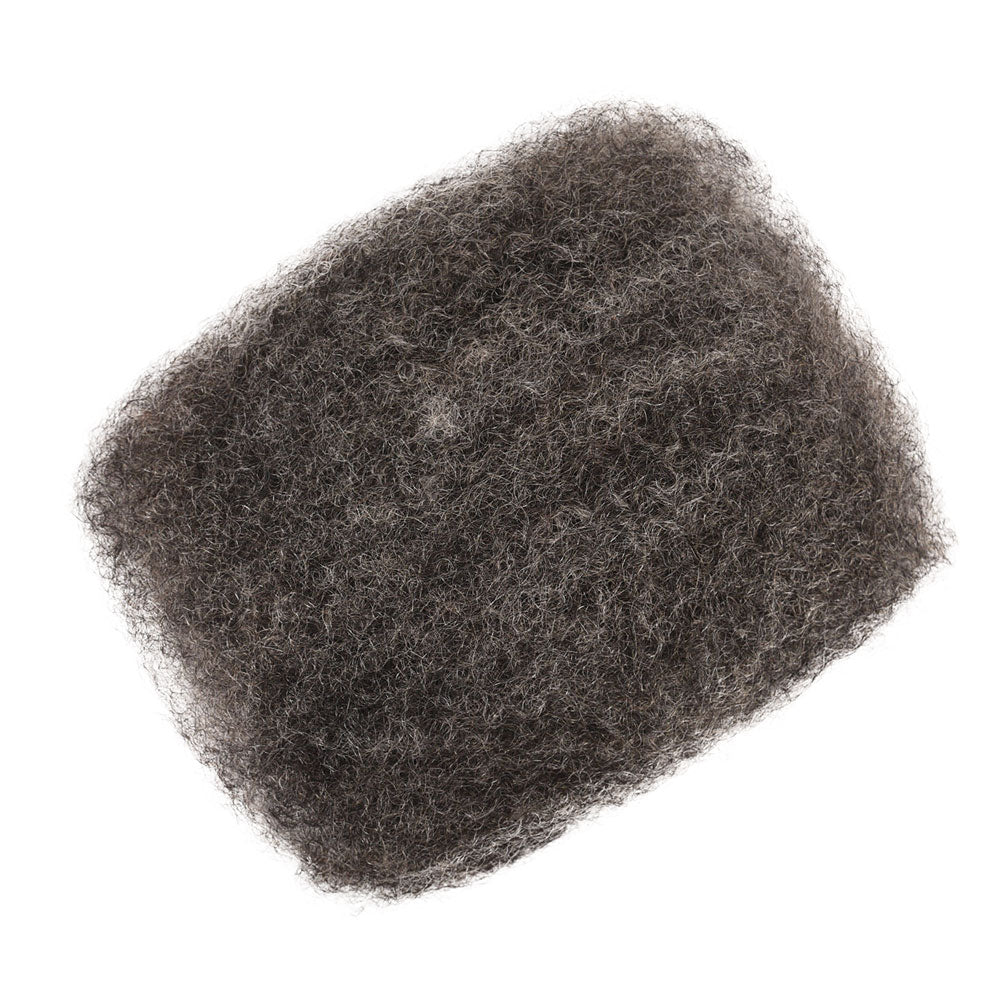 Salt and Pepper Afro Kinky Bulk Human Hair For Braiding Dreadlock Hair 4C 10 Inch