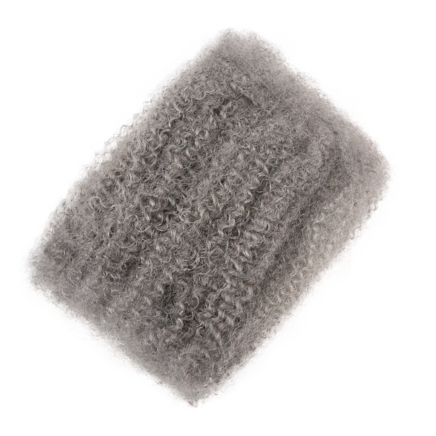 Grey Afro Kinky Bulk Human Hair For Braiding Dreadlock Hair 4C