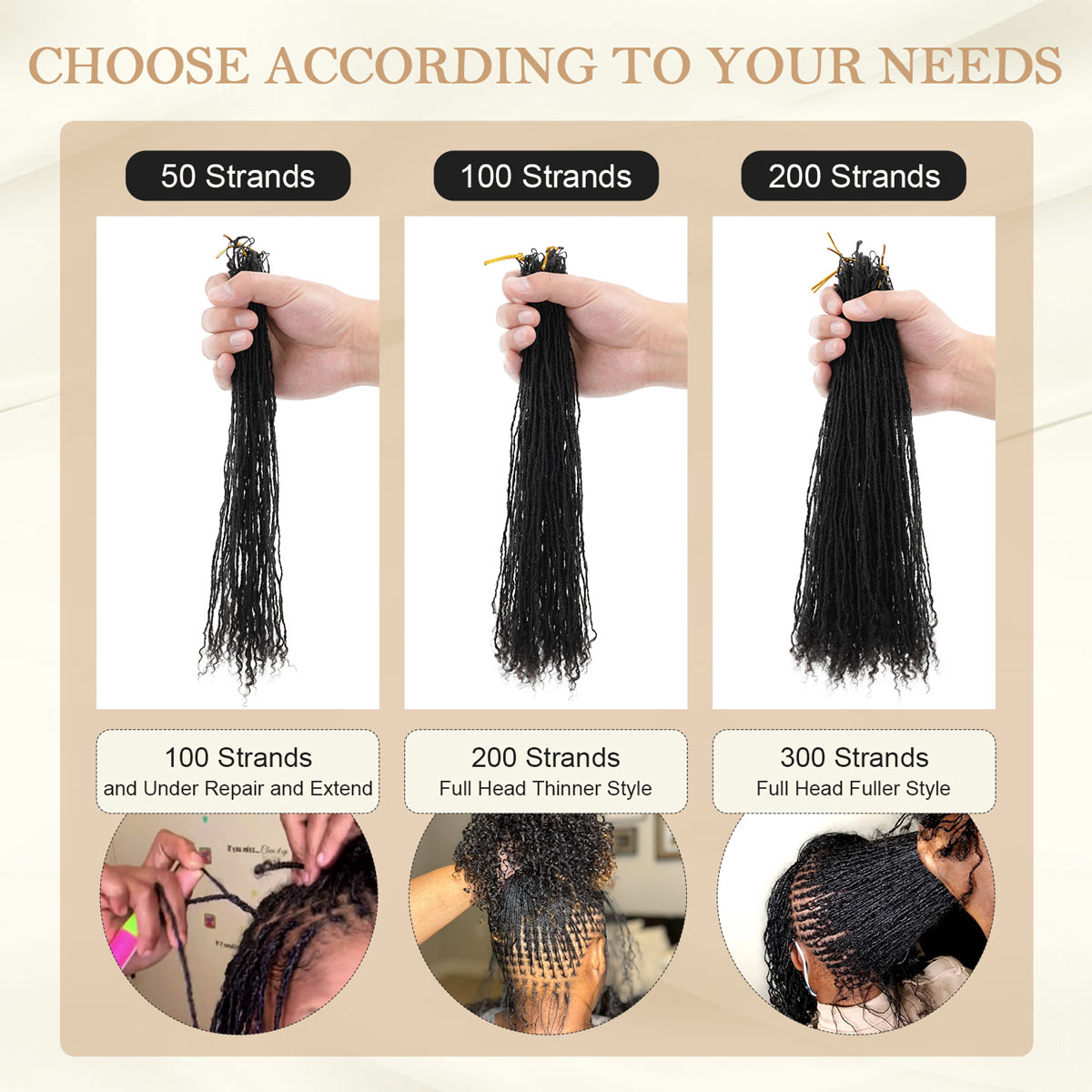 Interlocking Sisterlocks Feather Hair Extensions Curly Tips 100% Real Micro Loc Extensions Human Hair, Natural Black