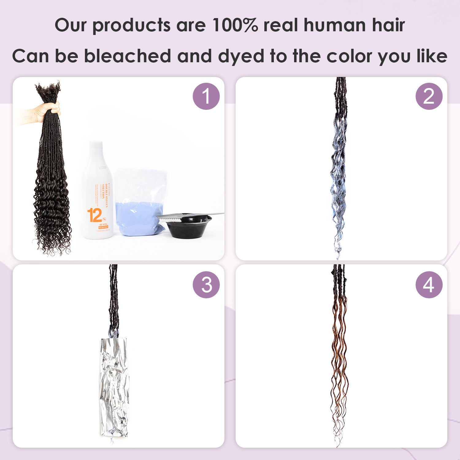 Sister Locs Interlocked with Curly Ends 100% Real Human Hair Loc Extensions, Full Handmade Natural Black