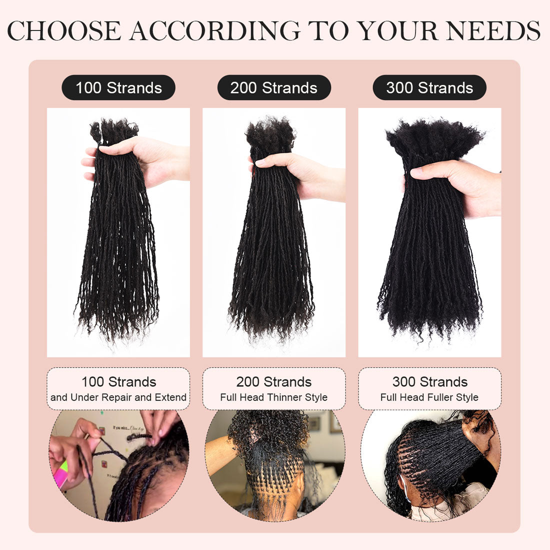 #27 Interlocking Sisterlocks Curly Tips 100% Real Micro Locs Extesnions Human Hair, Full Handmade Sister Locs