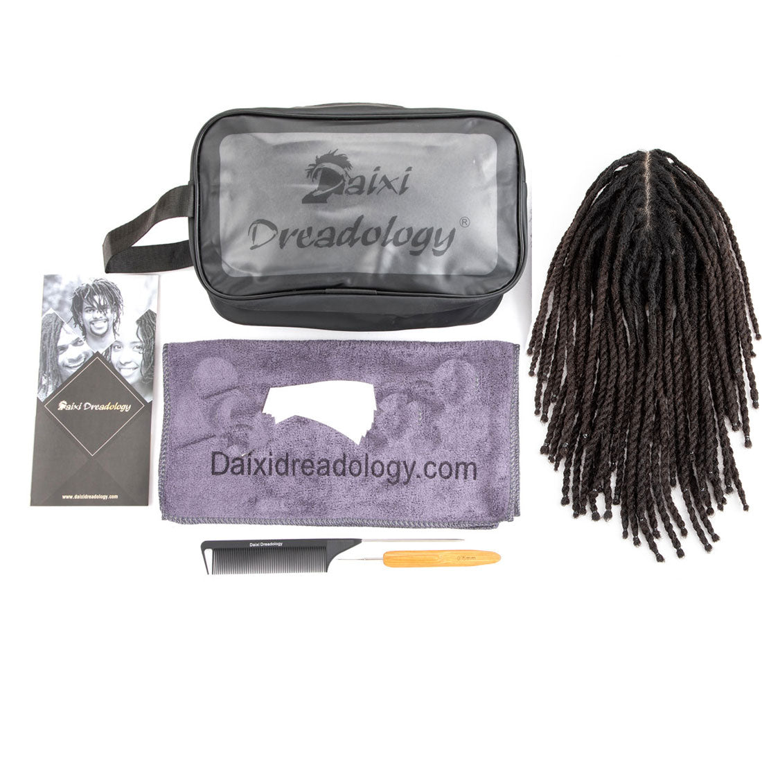 Two Strand Twist Dreadlocks Toupee Afro  Retwisting locs Base Unit For Black Men 100% Human Hair Weave Hair Unit 8x10inch with Transparent Lace