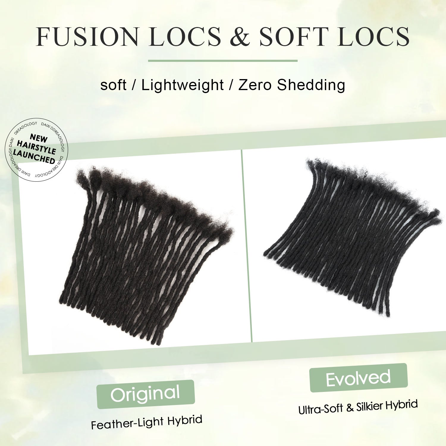 0.6cm Soft Locs 100% Human Hair Loc Extensions for Black Men and Women, Lightweight, Natural Black