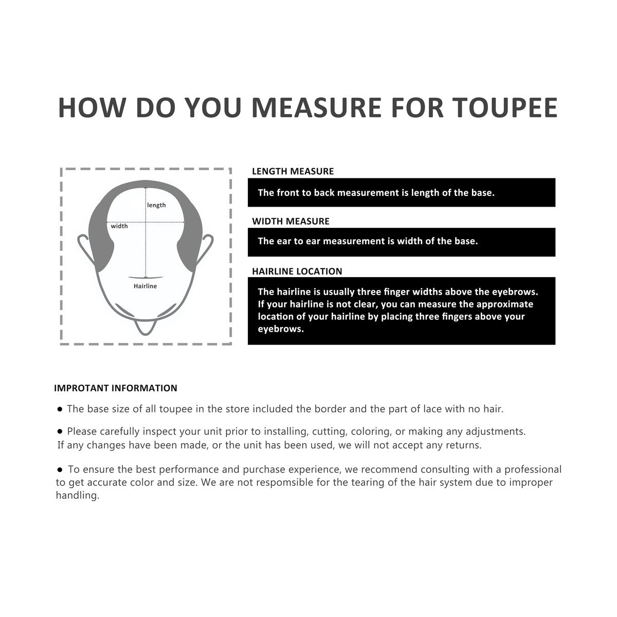 Afro Hair Toupee 4-6mm Curl 100% Human Hair Base Unit Natural Black