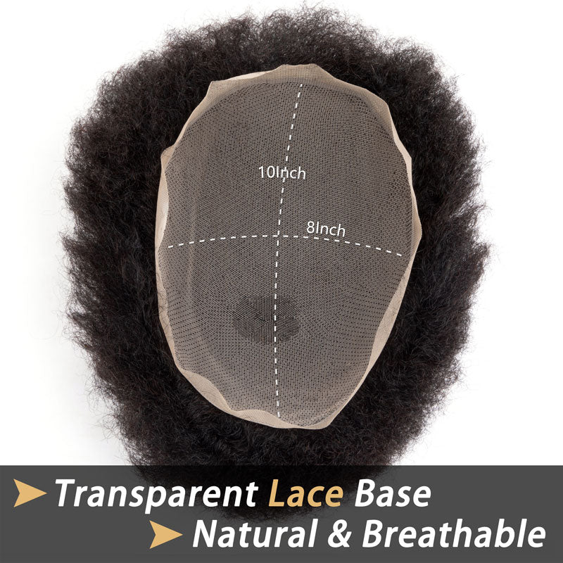 Afro Hair Toupee 4-12mm Curl 100% Unité de base de cheveux humains