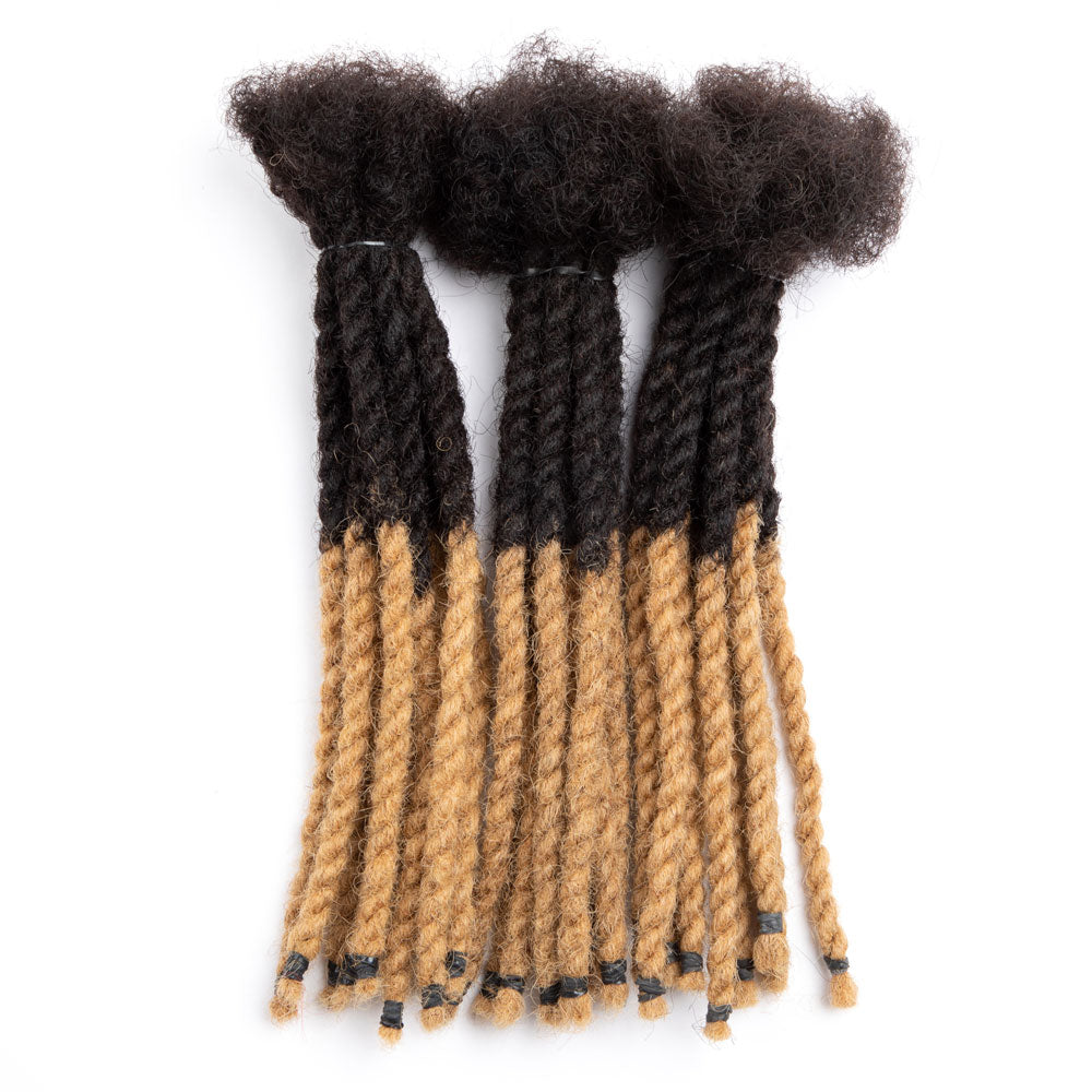 Two Strand Twist Human Hair Dreadlocks Styled Retwisting Starter Dreads Locs Extensions For Men and Women