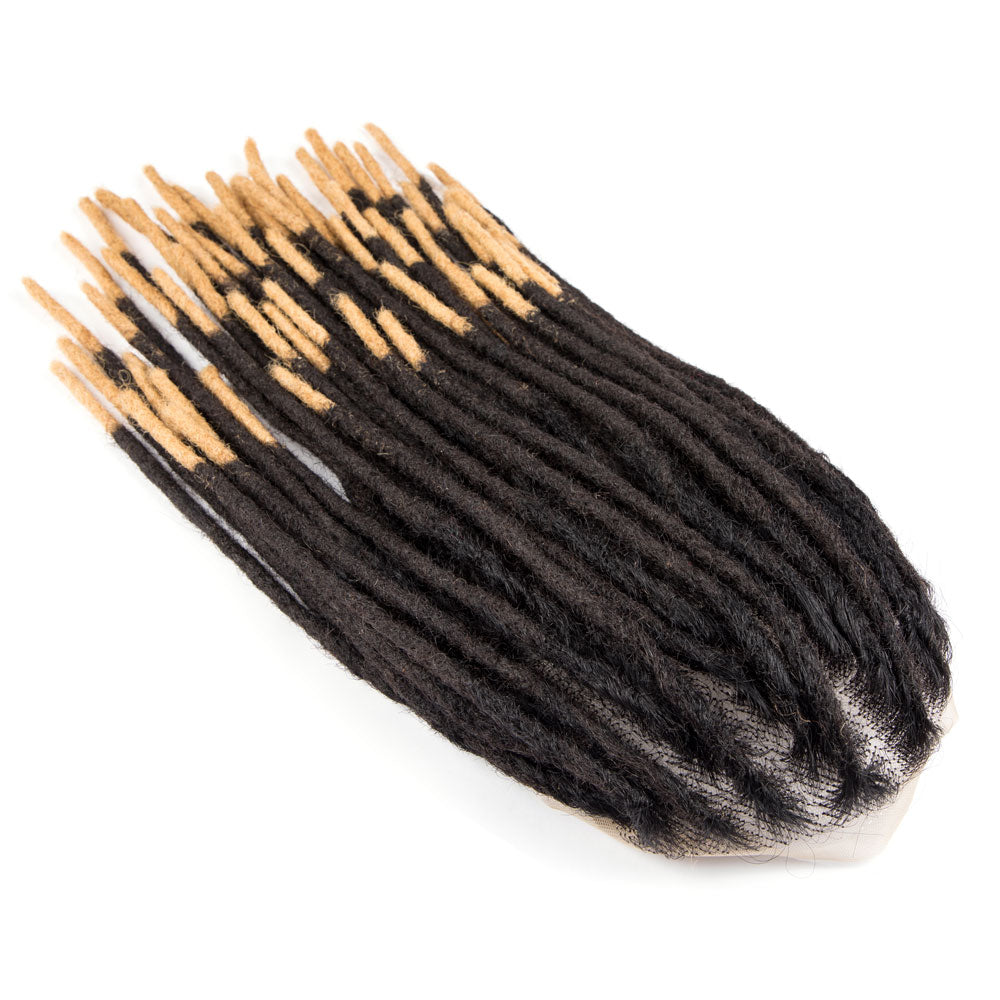 Afro Dreadlocks Toupee Afro locs Base Unit For Black Men 100% Human Hair Weave Hair Unit 8x10inch with Transparent Lace