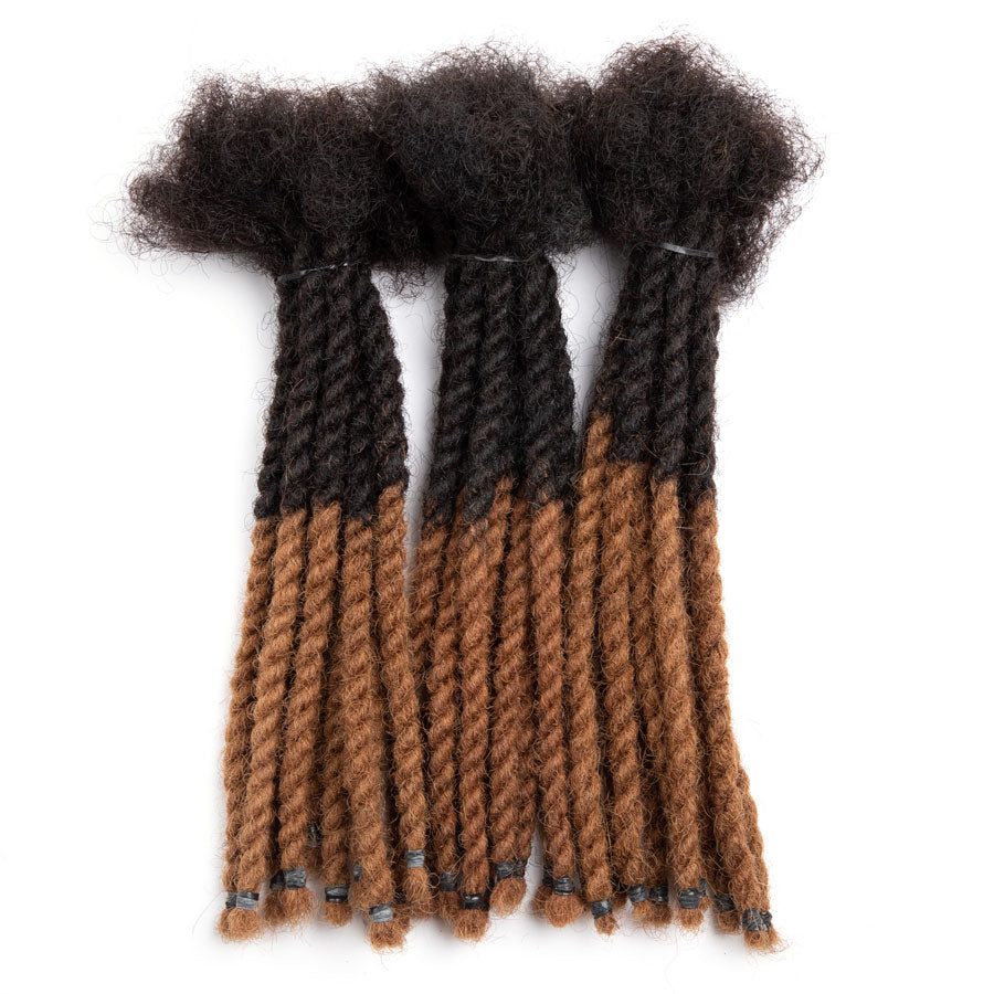 Two Strand Twist Human Hair Dreadlocks Styled Retwisting Starter Dreads Locs Extensions For Men and Women