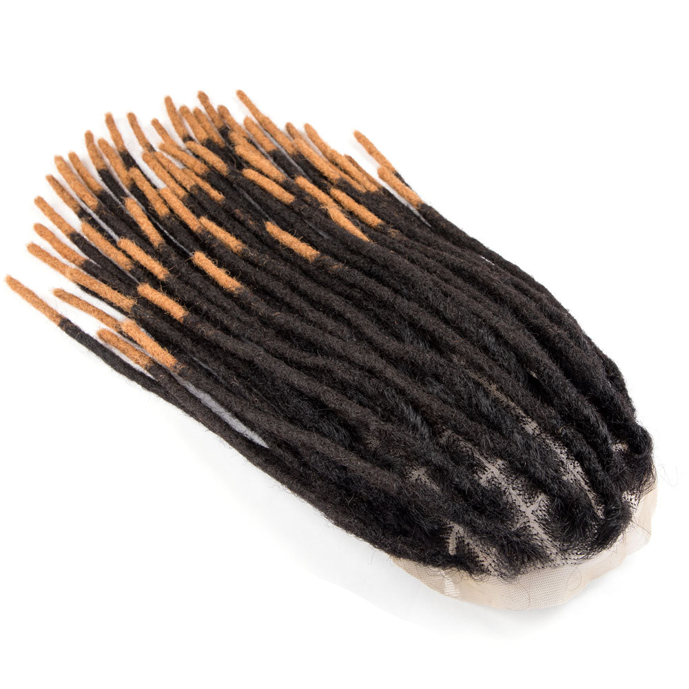 Afro Dreadlocks Toupee Afro locs Base Unit For Black Men 100% Human Hair Weave Hair Unit 8x10inch with Transparent Lace