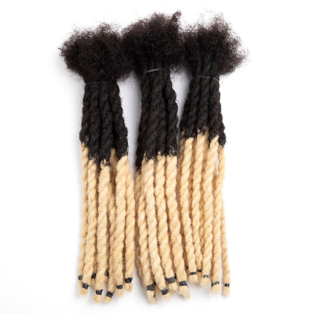 Two Strand Twist Human Hair Dreadlocks Styled Retwisting Starter Dreads Locs Extensions For Men and Women