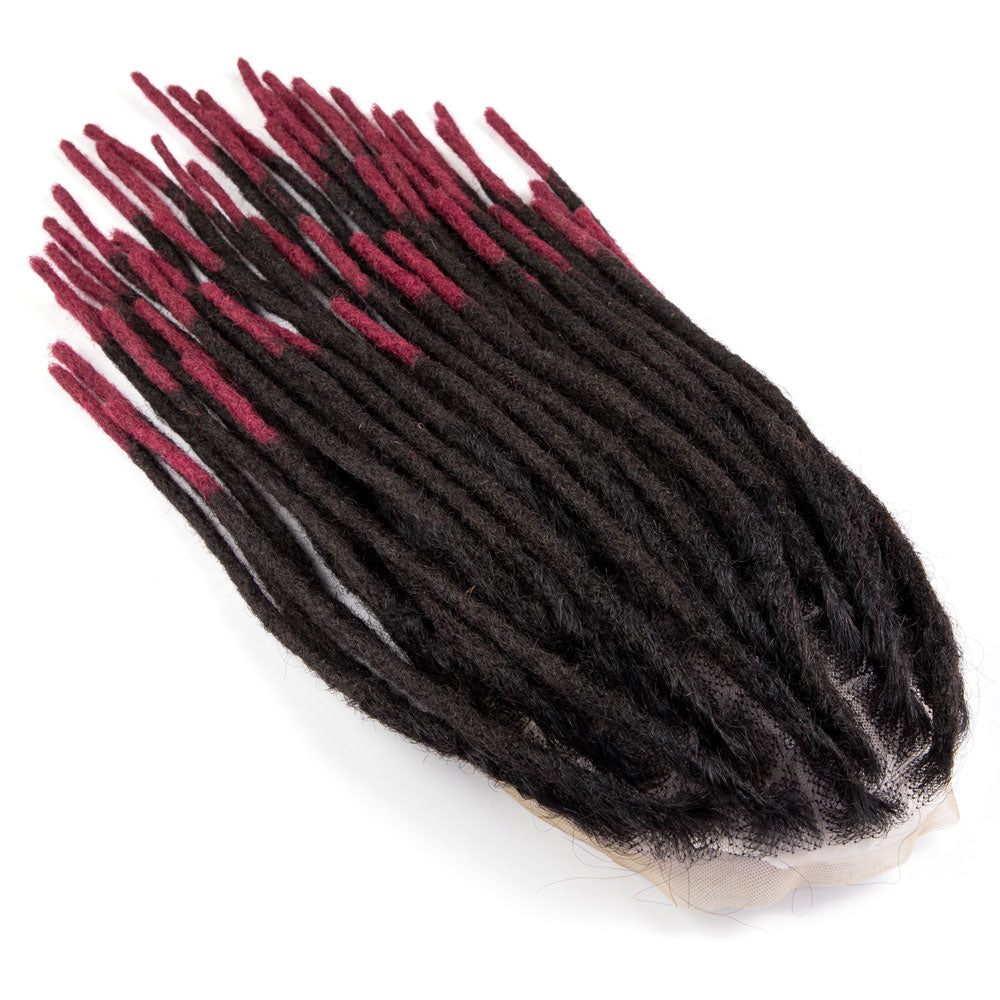 Afro Dreadlocks Toupee Afro locs Base Unit For Black Men 100% Human Hair Weave Hair Unit 8x10inch with Transparent Lace