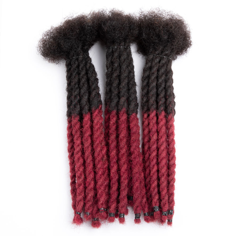 Two Strand Twist Human Hair Dreadlocks Styled Retwisting Starter Dreads Locs Extensions For Men and Women