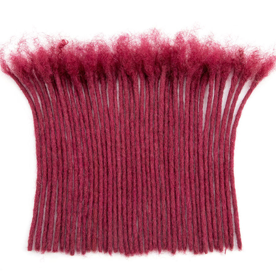 Bourgogne Dreads Extensions Bug # Cheveux Humains Dreadlocks 8 Pouces Locs Cheveux 0.4cm-0.8cm