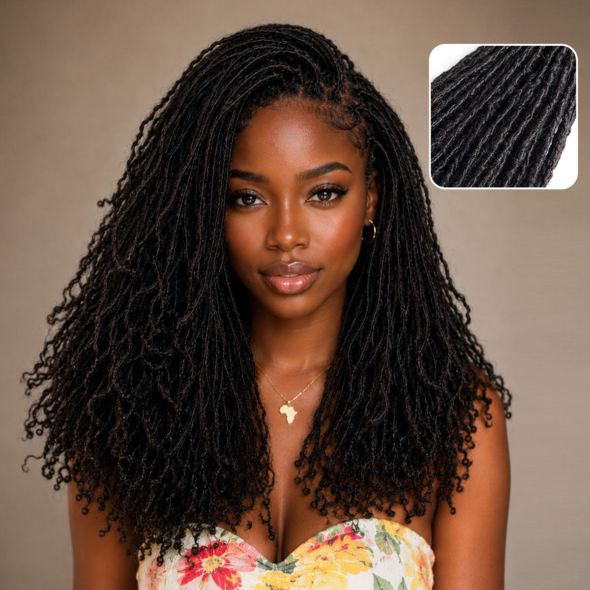 Interlocking sisterlocks with curly tips, 100% real human hair micro locs extensions, natural black, handmade