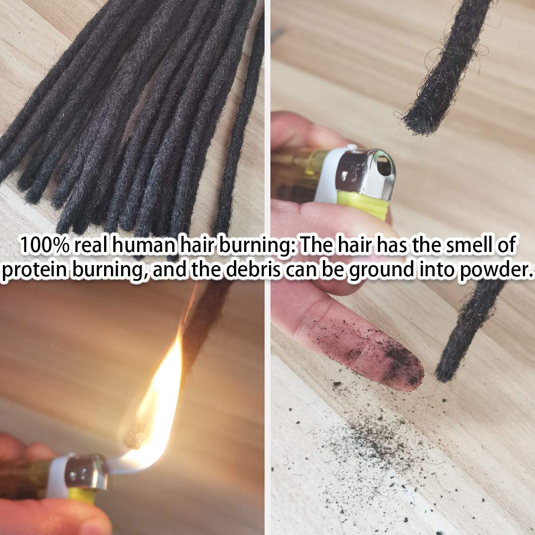 0.6cm Human Hair Natural Color Clip in Dreadlocks Extensions (8-18 inch)