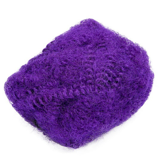 Colorful 4C Afro Kinky Human Hair Bulk for Dreadlocks, Repair Extensions 6 Inch