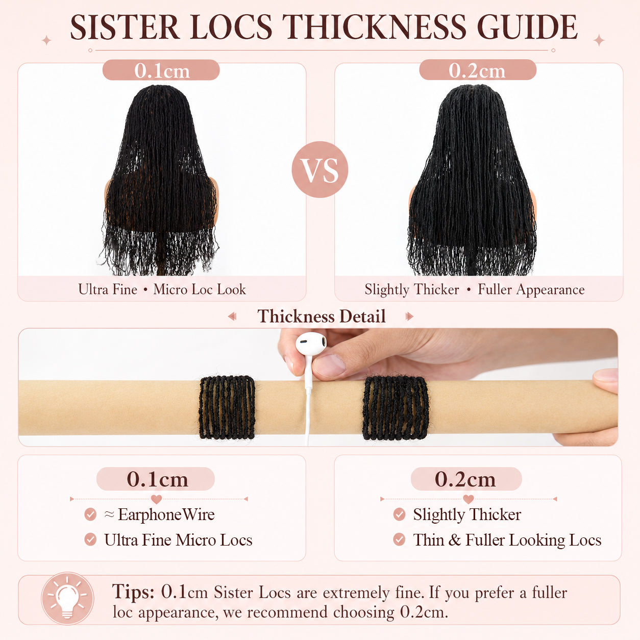 #27 Interlocking Sisterlocks Curly Tips 100% Real Micro Locs Extesnions Human Hair, Full Handmade Sister Locs
