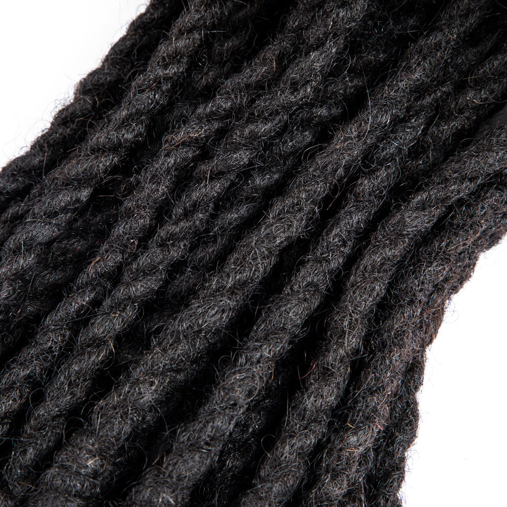 Loc Knot Bob Human Hair Dreadlocks Invisible LocsStyled Retwisting Dreads Locs Extensions For Men and Women