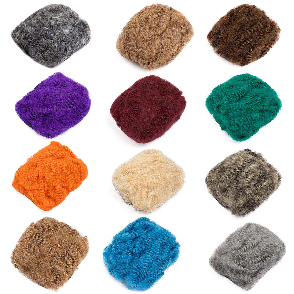 Colorful 4C Afro Kinky Human Hair Bulk for Dreadlocks, Repair Extensions 6 Inch - Multi-colored 4C afro kinky human hair bulk for dreadlocks and extensions.