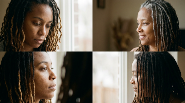 多元人群展示自然loc发型特写