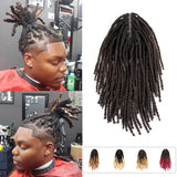 Human Hair Dreadlocks 4C Instant Permanent Locs Extensions Afro Dreads 0.6cm (6-18 Inch)