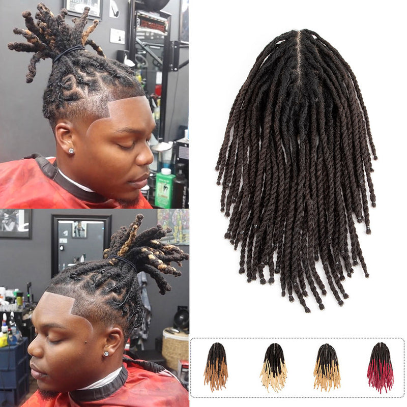 Human Hair Dreadlocks 4C Instant Permanent Locs Extensions Afro Dreads 0.6cm (6-18 Inch)