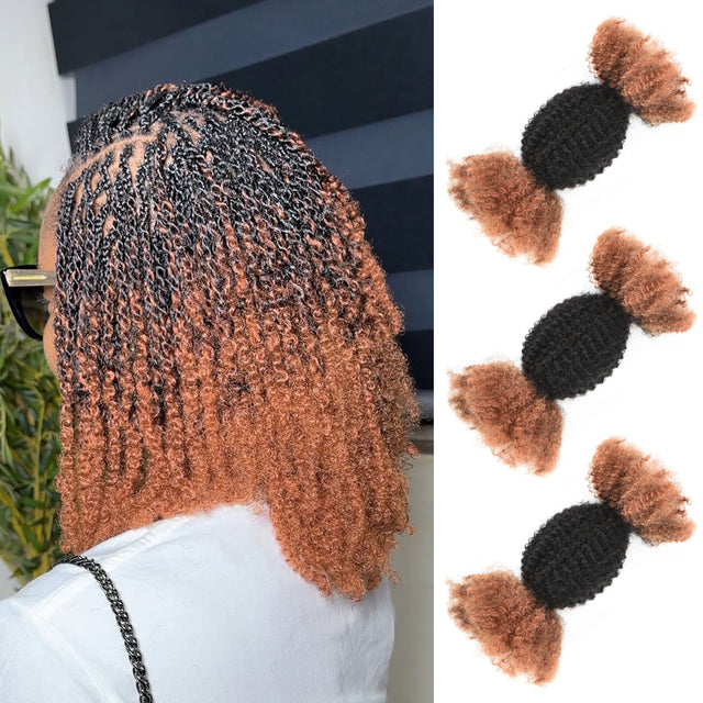 T1B/30 16 inch spring twist human hair, kinky curly texture for passion twists & braiding.