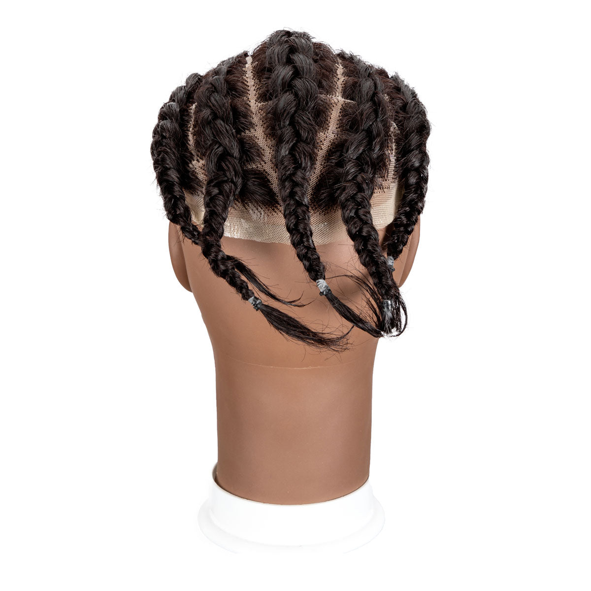 Afro Dreadlocks Toupee Afro locs Unité de base pour hommes noirs Unité de cheveux 100% cheveux humains 10x8 pouces avec dentelle transparente 1B # 10 pouces