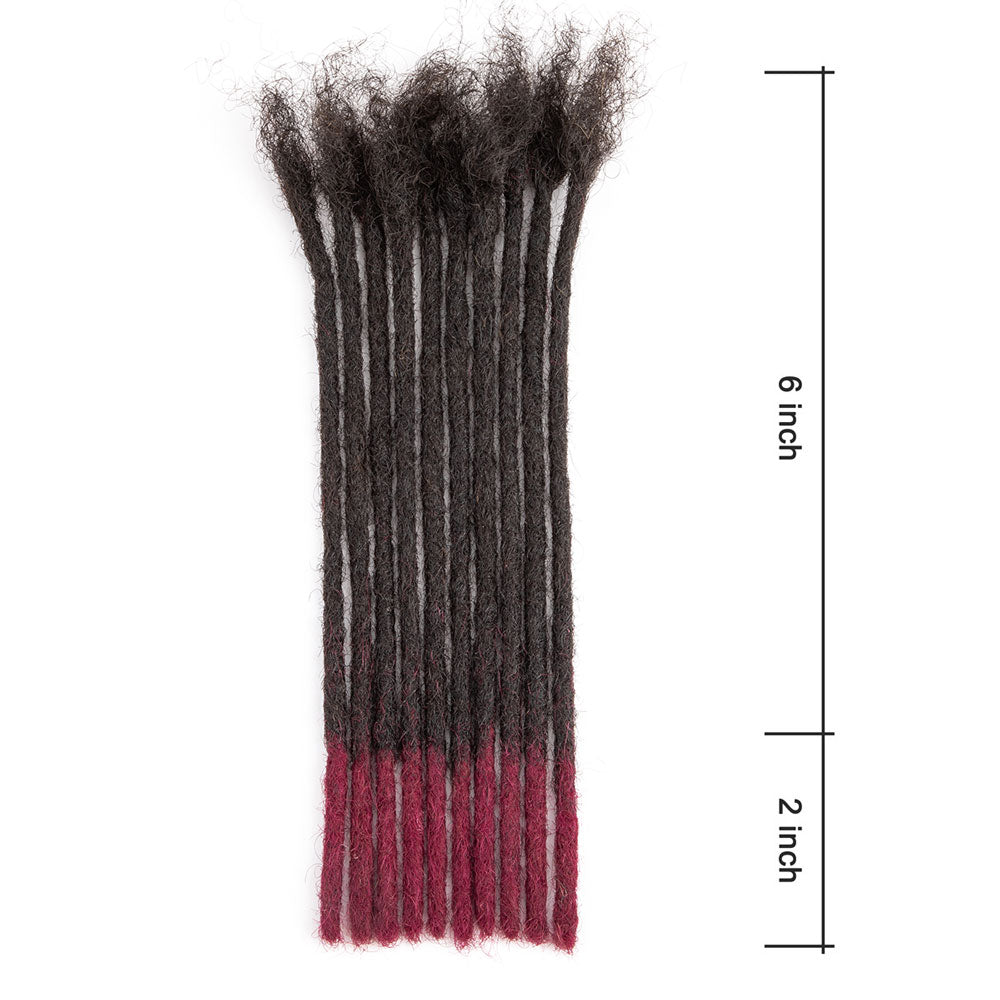 # T1B/Bug Tips Couleur Extensions de dreadlocks de cheveux humains faites à la main Locs 0.4 cm-0.6 cm d'épaisseur